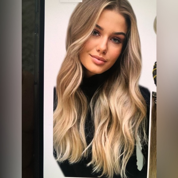 Pure Cashmere Other - Brand New Cashmere Balayage  Ombré Clip- in Ash Blonde Hair Extensions 16”